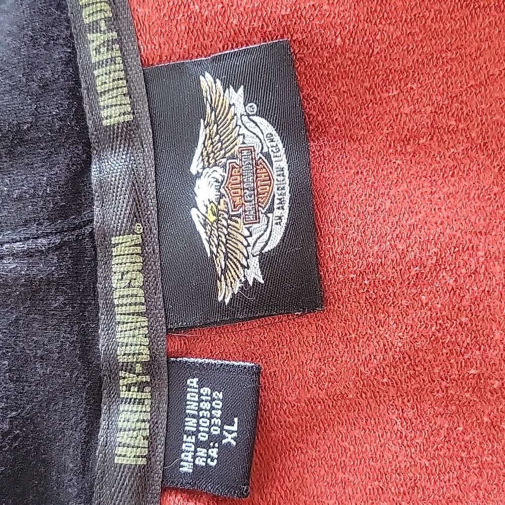 Harley-Davidson 2 Piece Jogger Set. L/XL, Blk/Org, Vintage - Picture 8 of 14